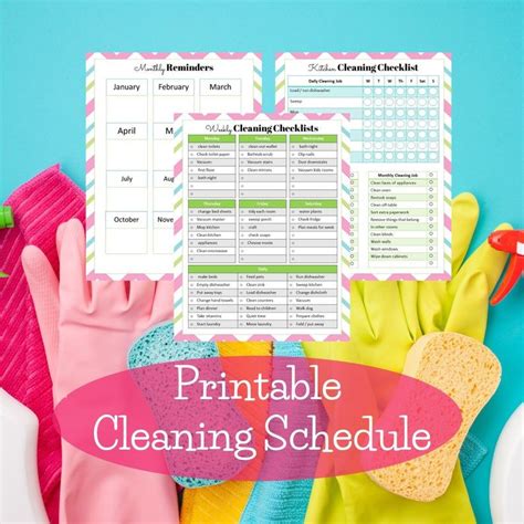 Printable Zone Cleaning Schedule Printable Word Searches