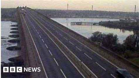 Orwell Bridge Closed After Lorry Crashes Into Stationary Vehicle Bbc News