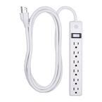 Ge Outlet Power Strip With Integrated Circuit Breaker And Ft