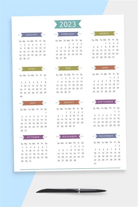 Printable Calendar 2024 2025 Year At A Glance Yearly Overview