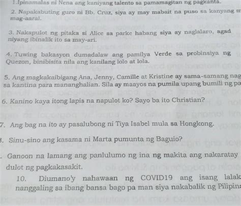 Bilugan Ng Pangalan At Salungguhitan Ang Panghalip Sa Loob Ng