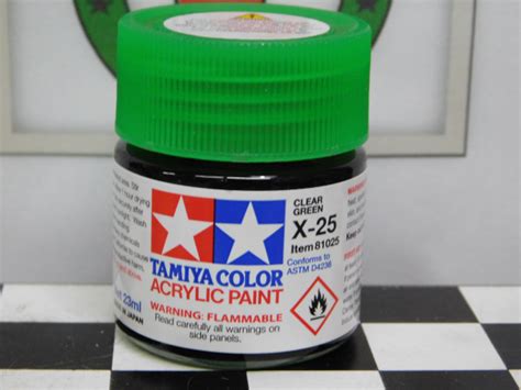 Tamiya X Clear Green Acrylic Model Paint Tam