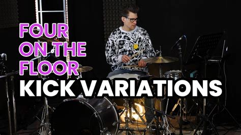 Four On The Floor Kick Variations The Hybrid Drummer Youtube