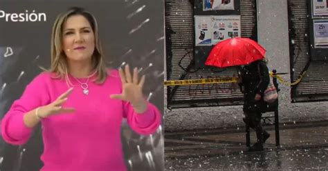 Lluvia y nieve en Santiago Meteoróloga Michelle Adam se la juega y