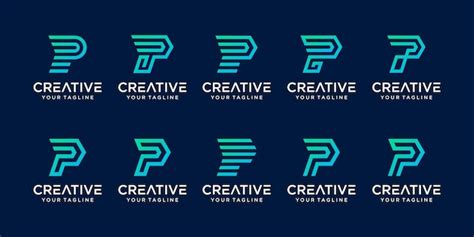 Premium Vector Set Of Letter P Logo Template