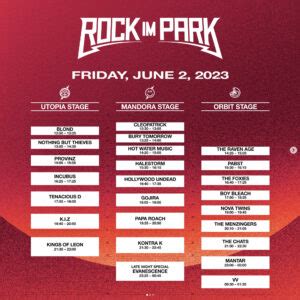 Rock Im Park Finales Lineup Und Timetable