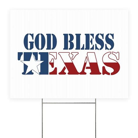 God Bless Texas Yard Sign by DavetDesigns