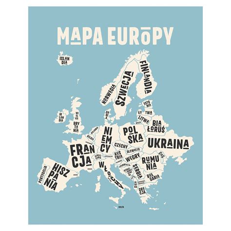 Plakat 24x30 Nowoczesna Mapa Polityczna Europy 00211 Cena Opinie