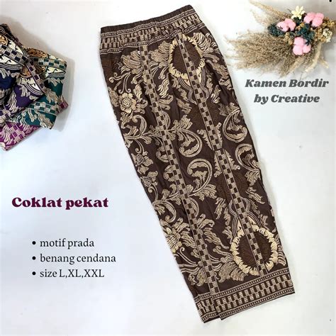 Jual Kamen Jadi Motif Prada Bordir Benang Cendana By Creative Kamen