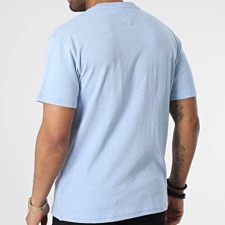 Tommy Jeans Tee Shirt Tommy Badge 0925 Bleu Clair