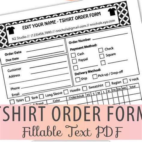 Fillable Editable Text Only Pdf Vinyl Decal Pricing Sheet Etsy