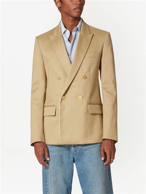 Valentino Garavani Peak Lapels Double Breasted Blazer Farfetch