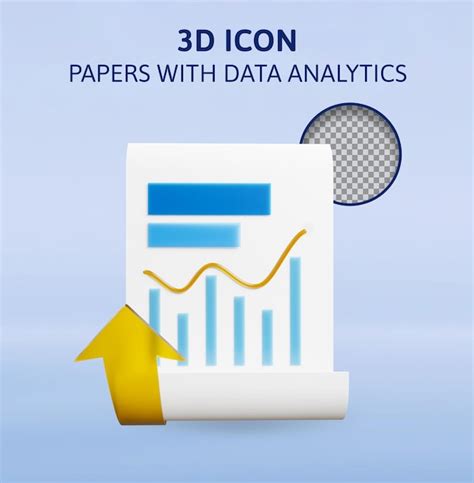 Premium Psd Arrows And Graphs With Paper D Rendering Illustration