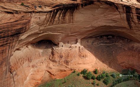 Mummy Cave Ruins Canyon De Chelly National Monument Arizona Bing