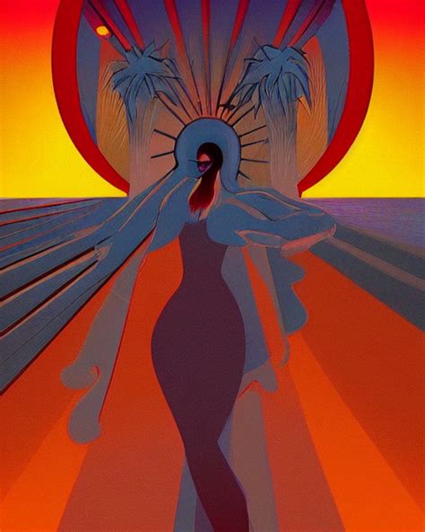 Prompthunt Art Deco Illustration Of Most Epic Most Beautiful Sunset