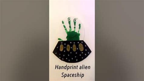 Handprint Alien In A Spaceship Tutorial Youtube