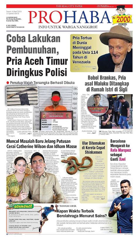 Prohaba Edisi Jumat April Prohaba Jejak Penerbitan Koran