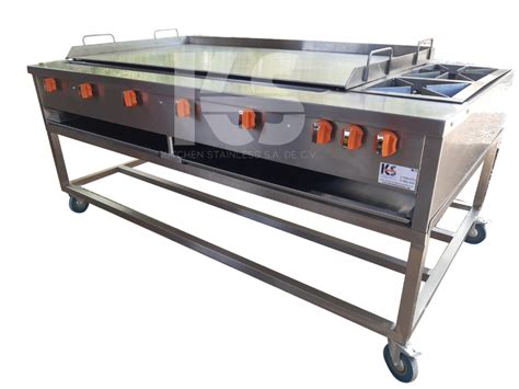 Plancha Con Hornilla De Acero Inoxidable Kitchenstainless Sv