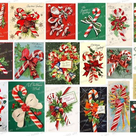 Vintage Christmas Deer Cards Christmas Ephemera Printable - Etsy