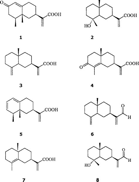 Structure of compounds 1-8. | Download Scientific Diagram