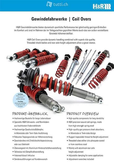 H R Monotube Gewindefahrwerk für BMW E90 M3 M3 CRT M3 GTS im Kanton