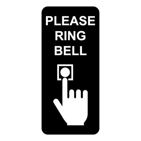 Customized Please Ring Bell Sign Plaque Door Doorbell Buzzer Push