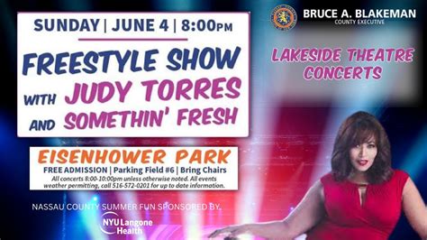 Lakeside Theatre Concerts 2023 Freestyle Show With Judy Torres