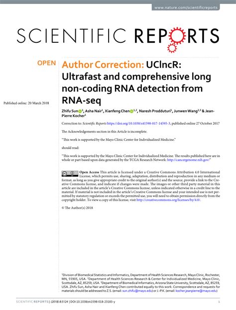 (PDF) Author Correction: UClncR: Ultrafast and comprehensive long non ...