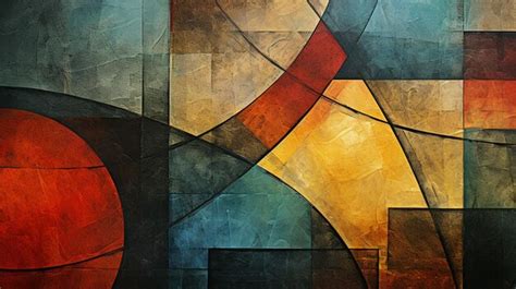 Premium AI Image Cubist Inspired Abstracts Texture Background