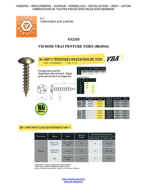 Vba Penture X Torx T Acier Zingu Noir Vis Expresss