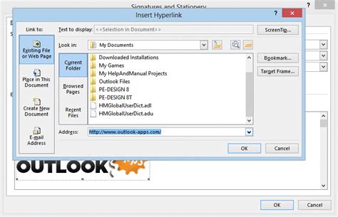 How To Add Outlook Signature Image With Hyperlinkstep By Step Guidance