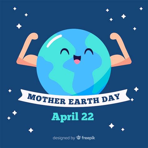 Free Vector Happy Mother Earth Day Hand Drawn Background