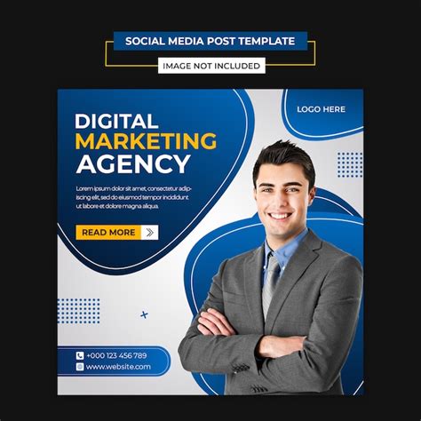 Modelo de postagem de mídia social de marketing digital e instagram