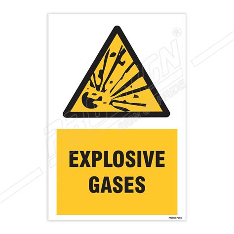 explosive gases warning sign protector firesafety