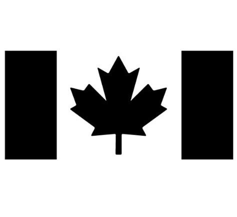 Canada Flag Image Black And White ~ ERWTA -DIA