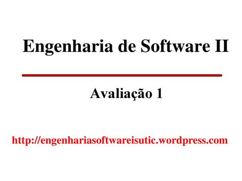 Engenharia De Software Ii Ppt Carregar