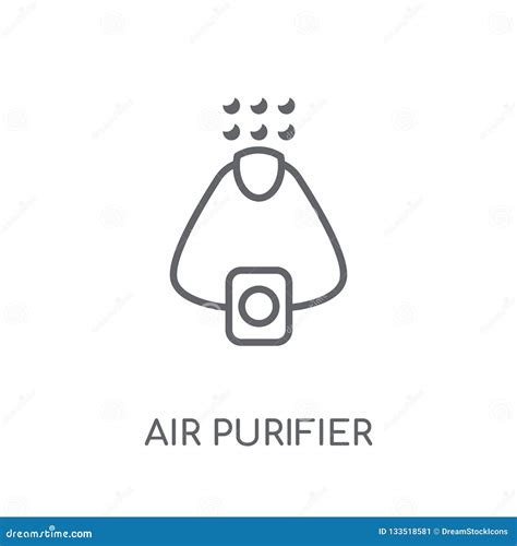 Air Purifier Linear Icon Modern Outline Air Purifier Logo Conce Stock