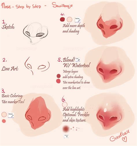 Step By Step Nose Tutorial By Saviroosje Digital Art Tutorial Nose