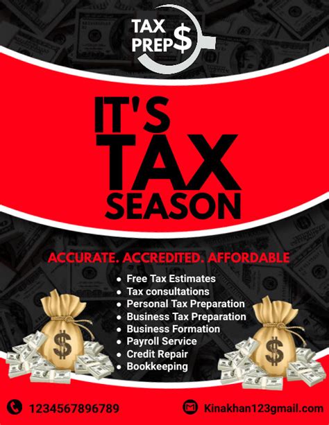 Tax Season Service Flyer Template Postermywall