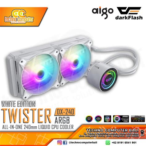 Aigo Darkflash Twister Dx Argb White Edition Cpu Cooler Mm