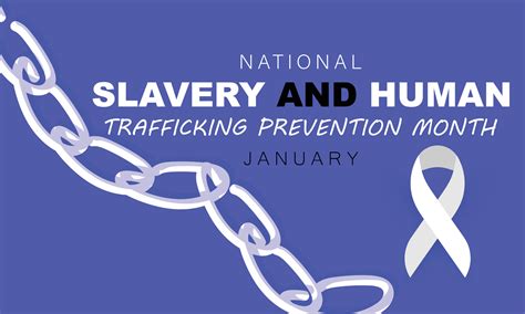 National Slavery And Human Trafficking Prevention Month Background