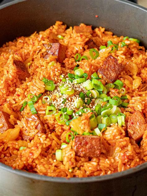 Kimchi Fried Rice With Spam Recipe Fried Rice Kimchi Fried Rice