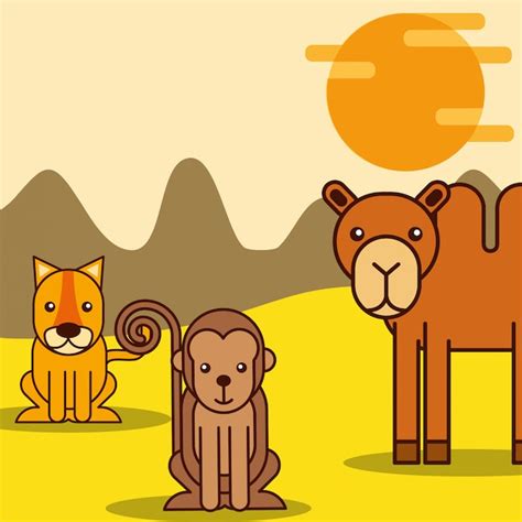 Free Vector | Safari animals cartoon