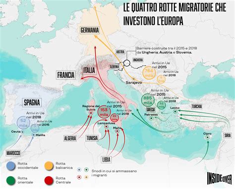 Le Rotte Dei Migranti Per Arrivare In Unione Europea