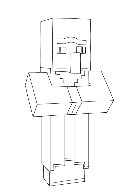 Dibujo De Aldeano De Minecraft Para Colorear Descargar O Imprimir Gratis