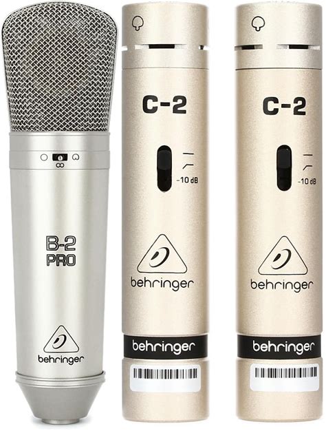 Behringer B 2 Pro Dual Diaphragm Condenser Microphone Bundle Reverb