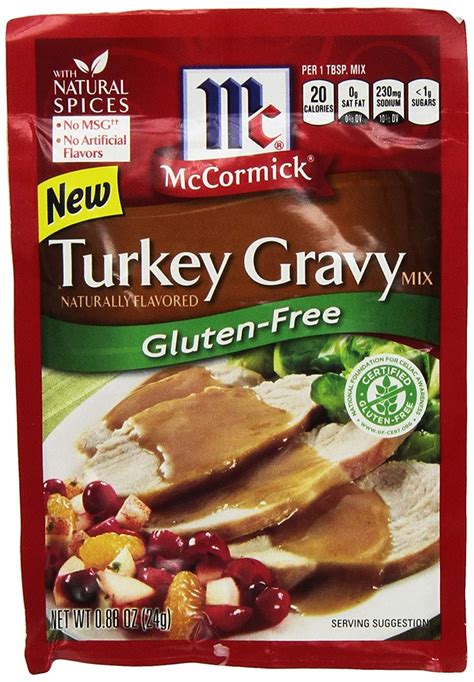 Mccormick Gluten Free Turkey Gravy Mix 4 Pack 88 Oz Packets