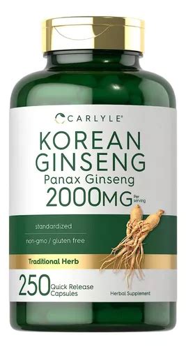 Ginseng Rojo Coreano Panax Mg Capsulas Memoria Energ A Cuotas Sin