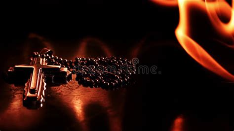 Christian Symbol Cross on Fire Stock Image - Image of heat, faith: 261175967