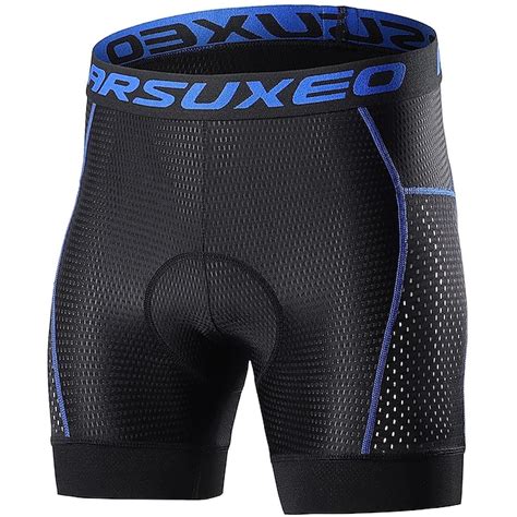 Arsuxeo Men S Cycling Padded Shorts Cycling Underwear Bike Padded